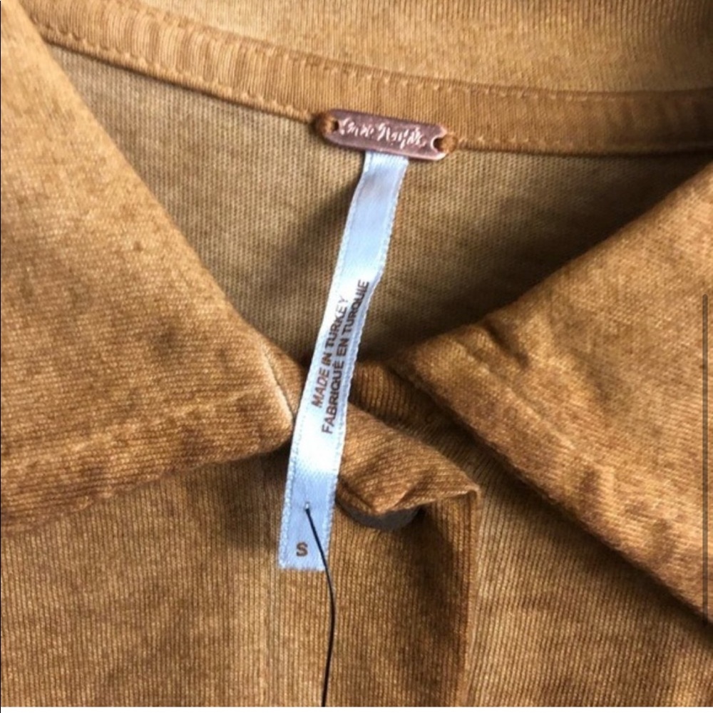 FREE PEOPLE - Weekend Rush Button Down Shirt - Copper - Picture 10 of 11